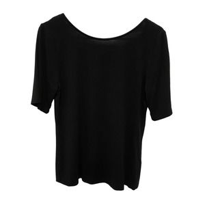 a new day Women's Short Sleeve Stretchy Top Black Size Small